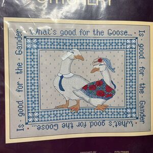 Vintage 1984  Sunset Stitchery Kit What's Good For The Goose 2724
